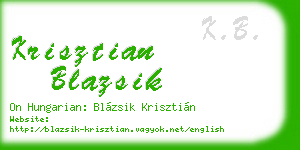 krisztian blazsik business card